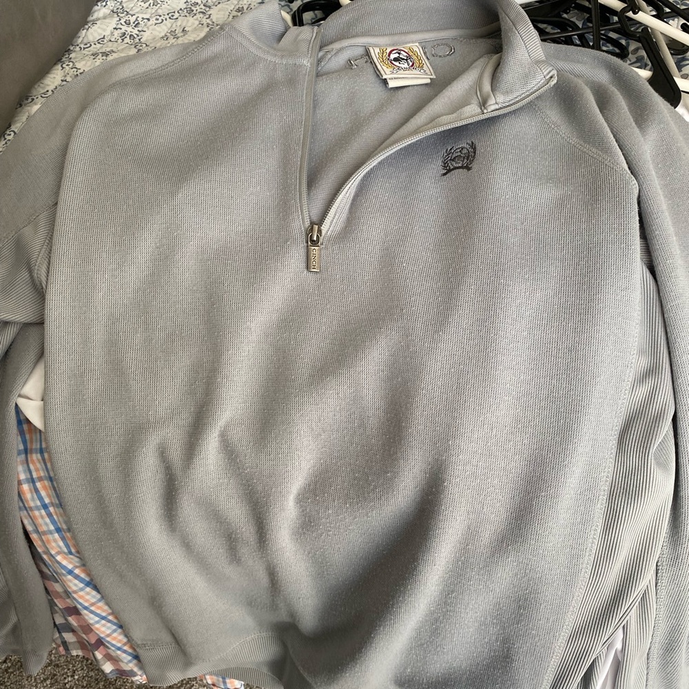 Cinch Gray Half-Zip Men's Sweater
